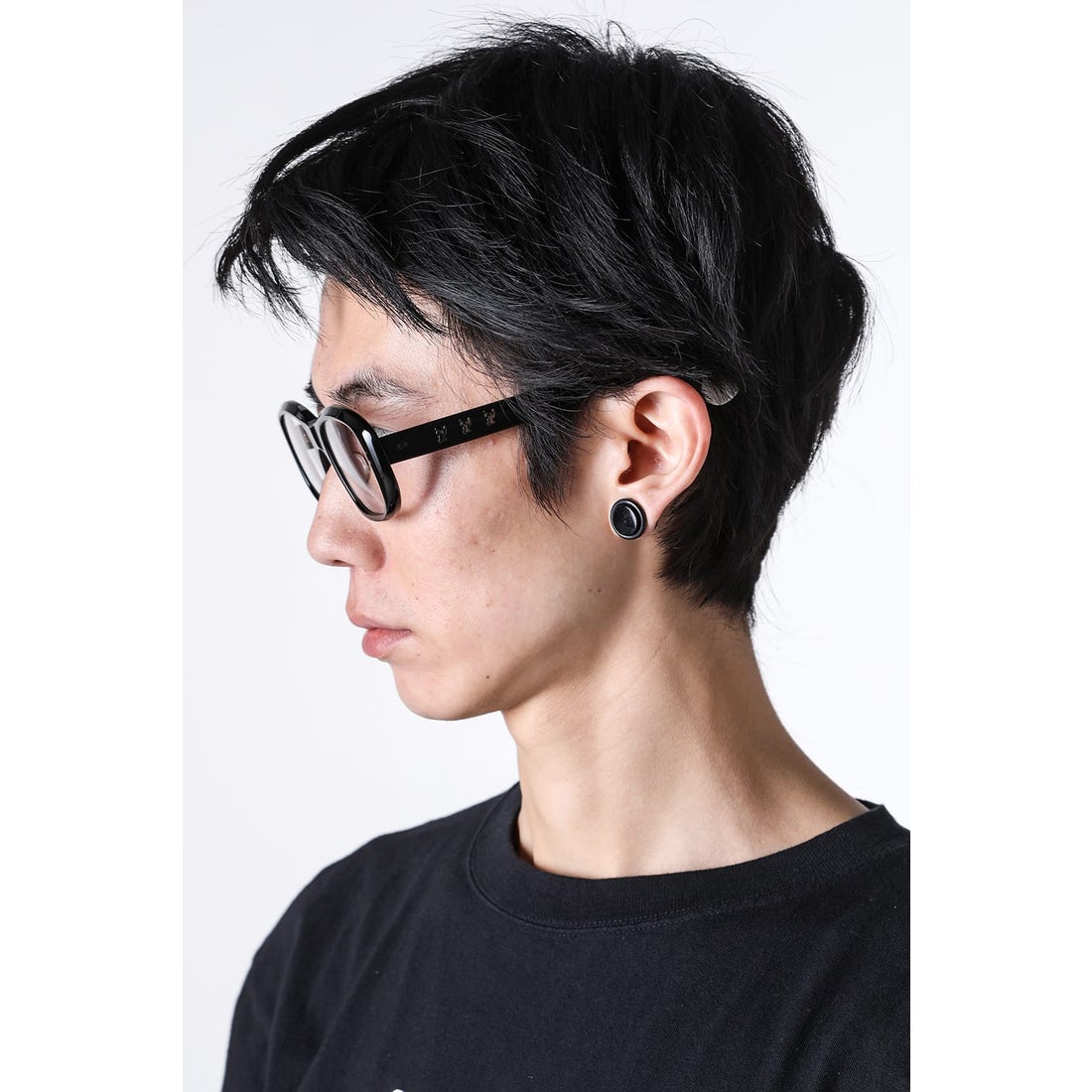 エムエーエスユー MASU MASU X BLANC Oval Shape Sunglasses （Black