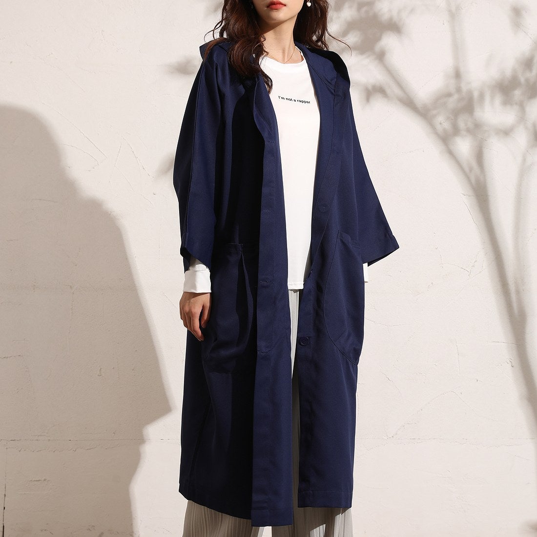 メゾンドラティール maison de LATIR フード付きトレンチコート ビッグ