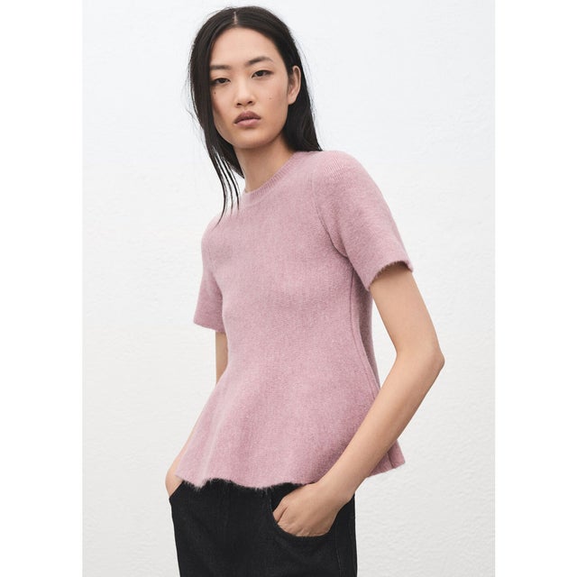 BIKKEMBERGS❤️かわいい ピンクストレッチ セーター ジッパー付き