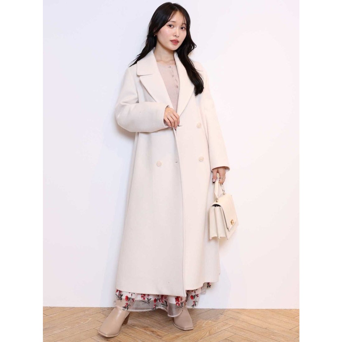 MERCURYDUO ウールチェスターコート（アイボリー） -ファッション通販