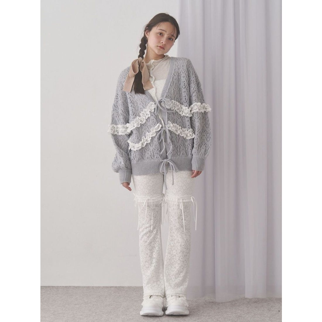 メリージェニー merry jenny frill strap sneakers （ピンク