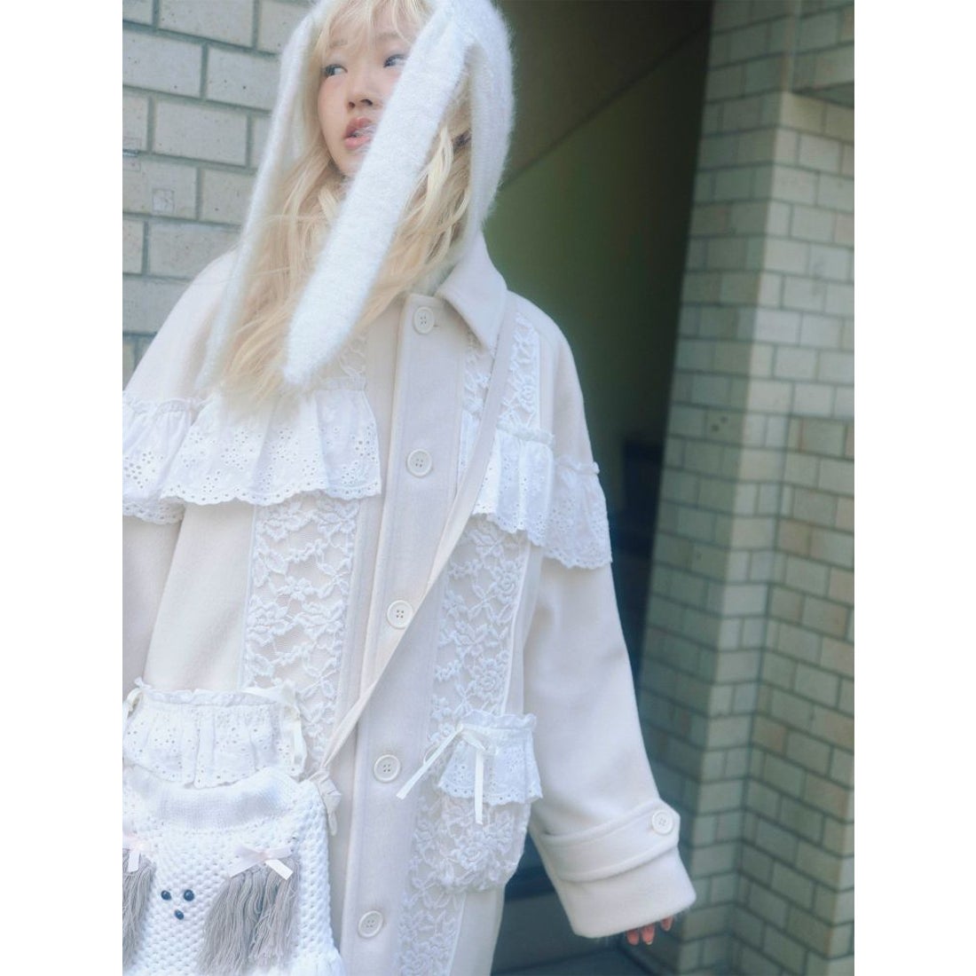 メリージェニー merry jenny わんわんポシェット （オフホワイト