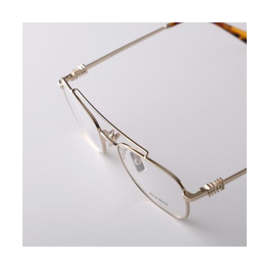 ミュウミュウ Miu Miu MIUMIU メガネ VMU 51W ウェリントン型 メタル