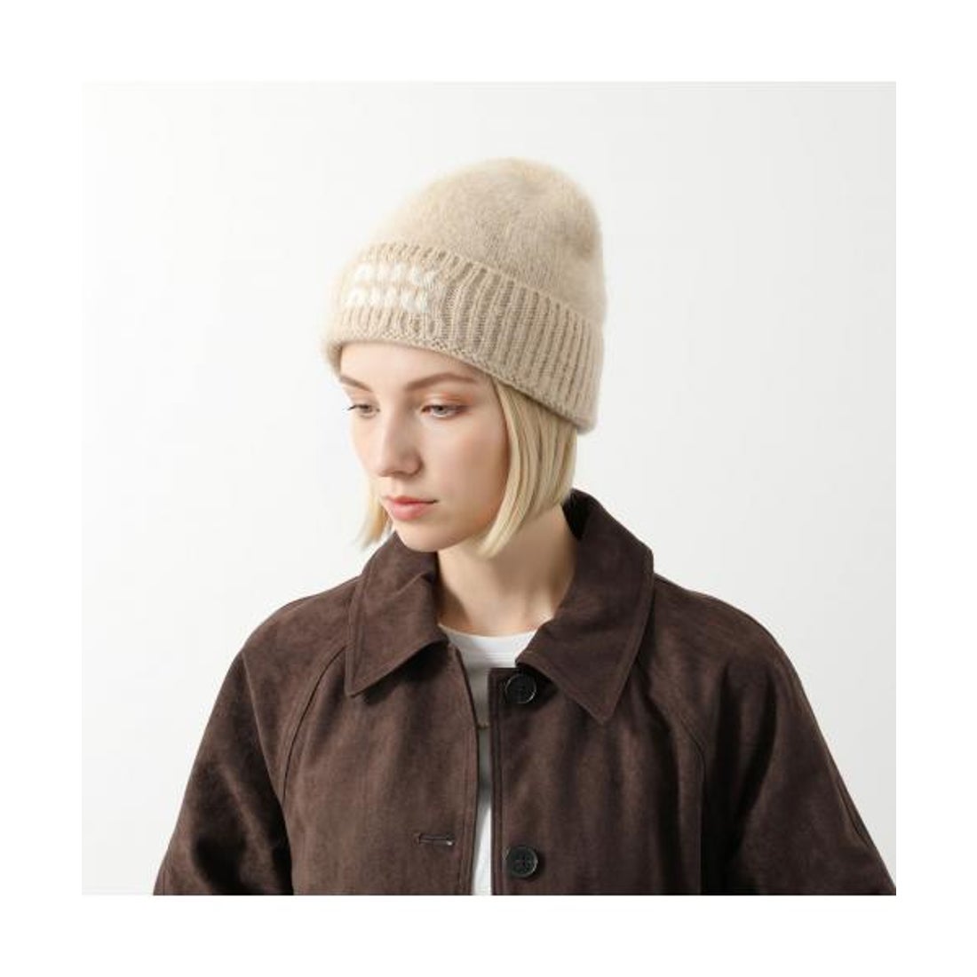 ミュウミュウ Miu Miu MIUMIU ニット帽 5HC378 2CQD モヘア （F0018