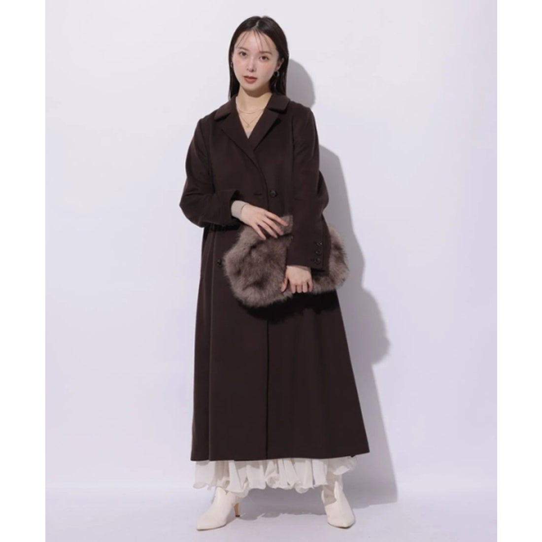 マイストラーダ Mystrada バックボリュームコート （チャコールグレー