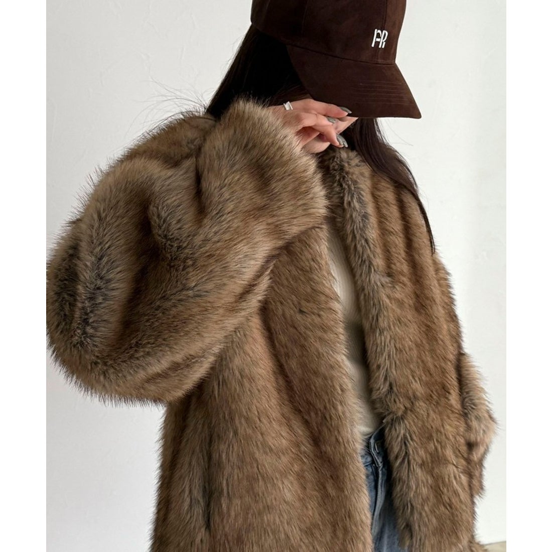 フレディエミュ fredy emue 【HAVELESS】BLAIRマフラ付きファーコート