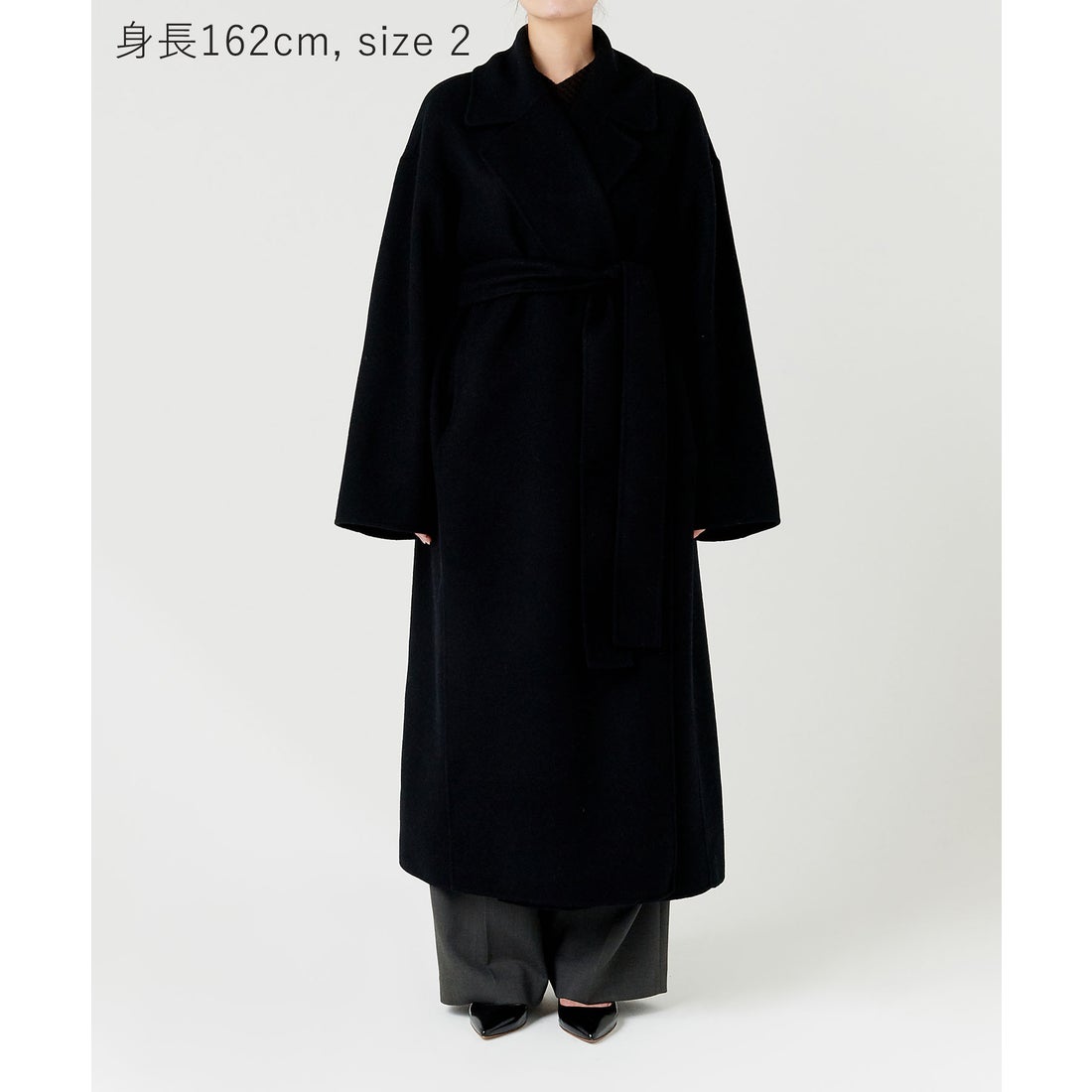 ノーク N.O.R.C ウールメルトンロングリバーコート （ブラック