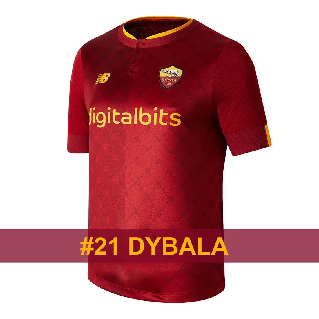 New Balance ASローマ 22/23 ユニフォーム ホーム 半袖 レプリカ #21