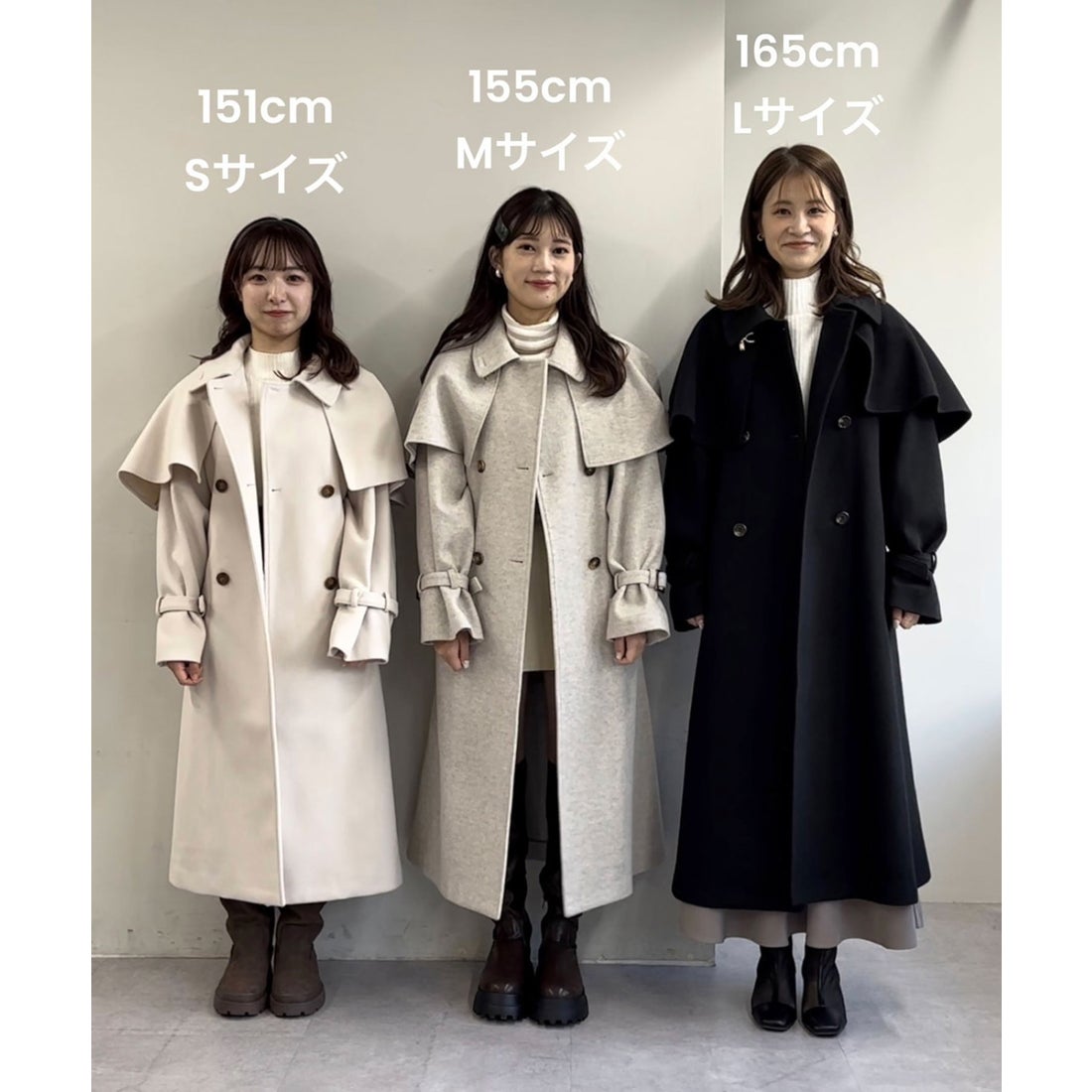 ナイスクラップ NICE CLAUP 【one after another】ケープ付きロング