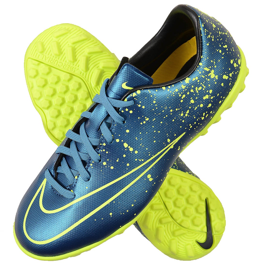 NIKE ナイキ マーキュリアル ビクトリー V TF ジュニア(ブルー×蛍光