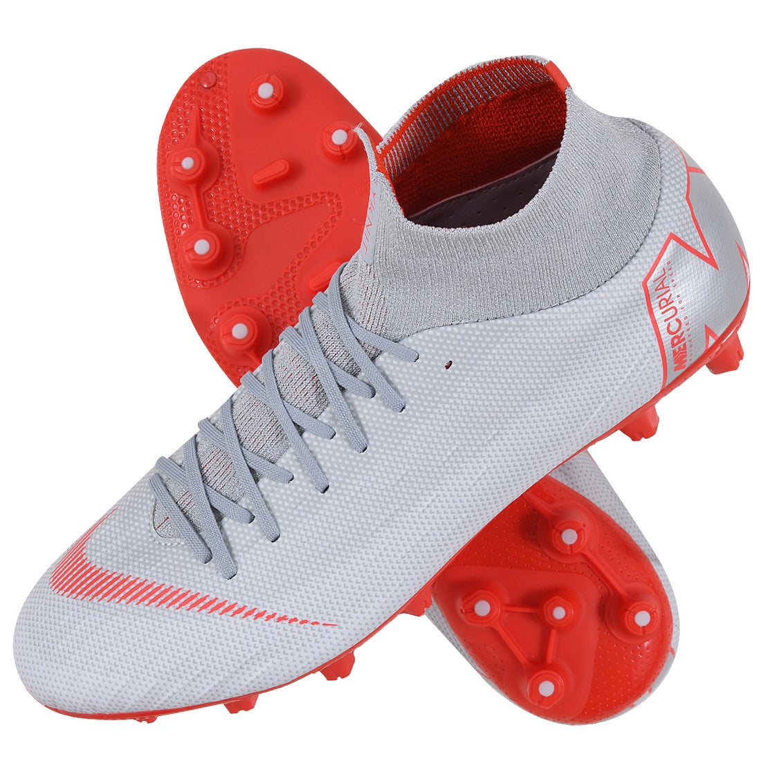 NIKE ナイキ スーパーフライ 6 PRO HG(グレー×レッド) AO1443 060