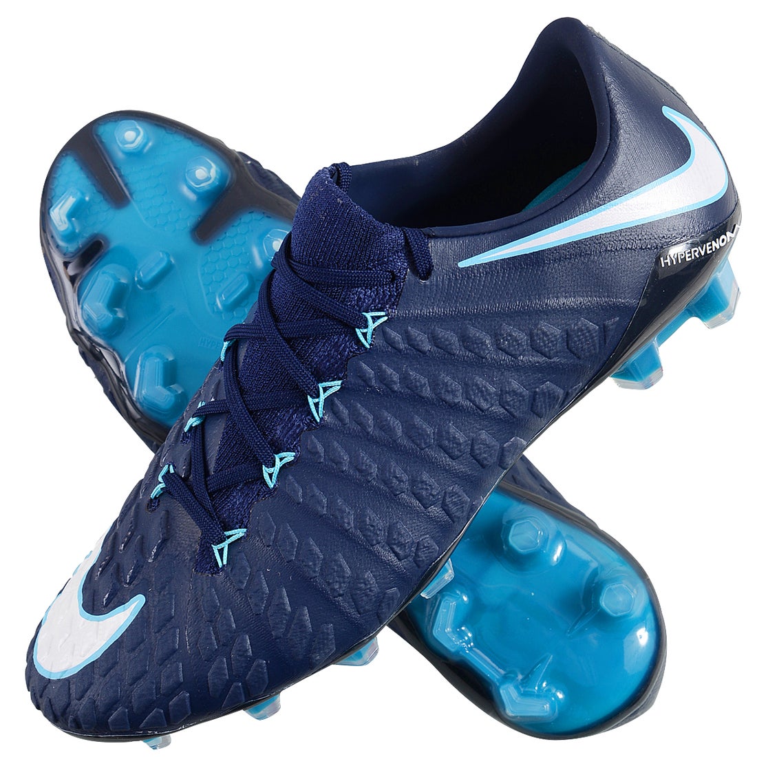 NIKE ナイキ ハイパーヴェノム ファントム Ⅲ FG（ネイビー×ホワイト