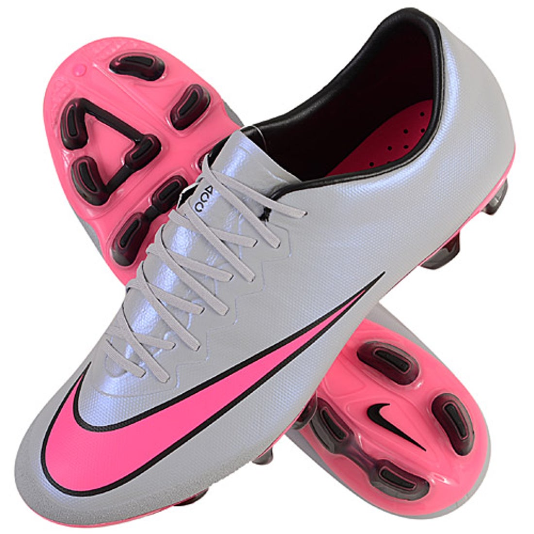 NIKE ナイキ マーキュリアル ヴェイパー X HG-V(グレー×ピンク) 649235