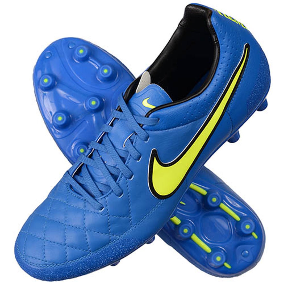 NIKE ナイキ ティエンポ レガシー HG-E(ブルー×蛍光イエロー) 658108