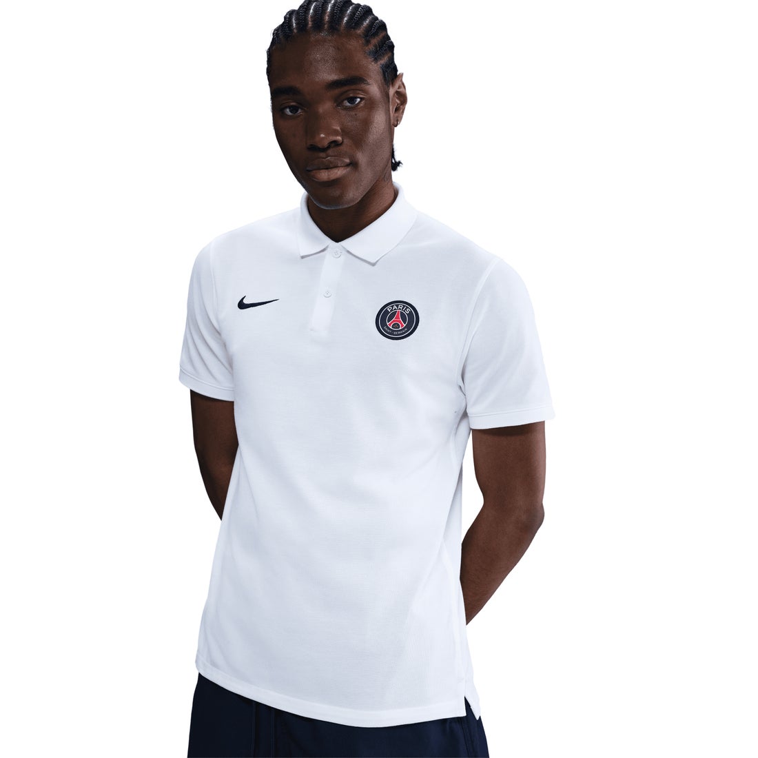 NIKE パリサンジェルマン 25/26 Dri-FIT サッカーポロ 半袖(ホワイト