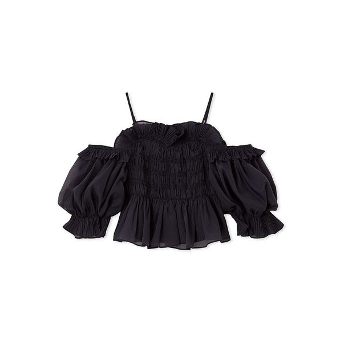 SNIDEL✳︎Sustainableギャザーオフショルブラウス/NVY