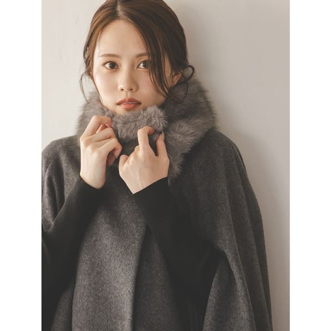 スナイデル SNIDEL ショートケープコート （GRY） -ファッション通販