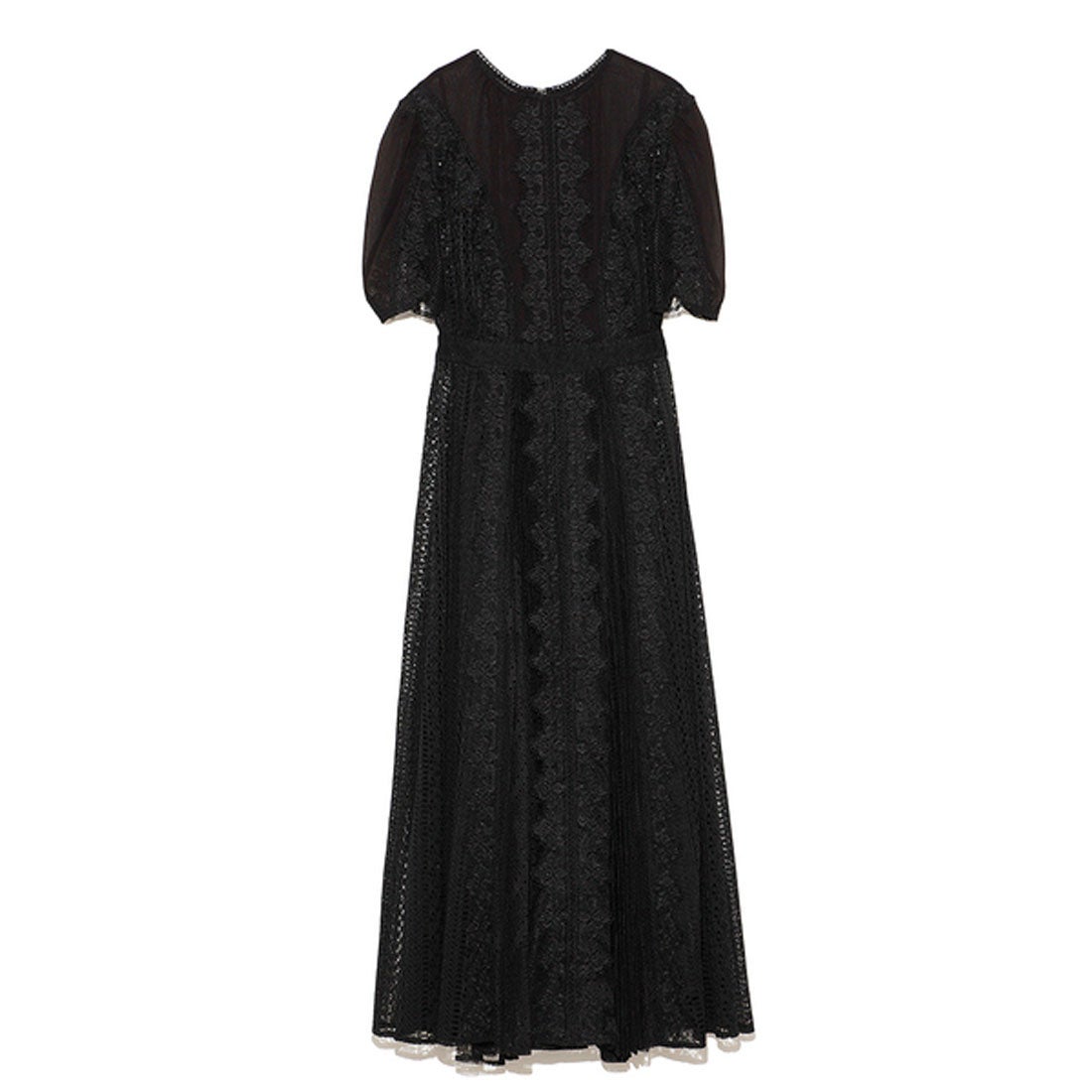 スナイデル SNIDEL レースプリーツフレアワンピース （ブラック） -靴