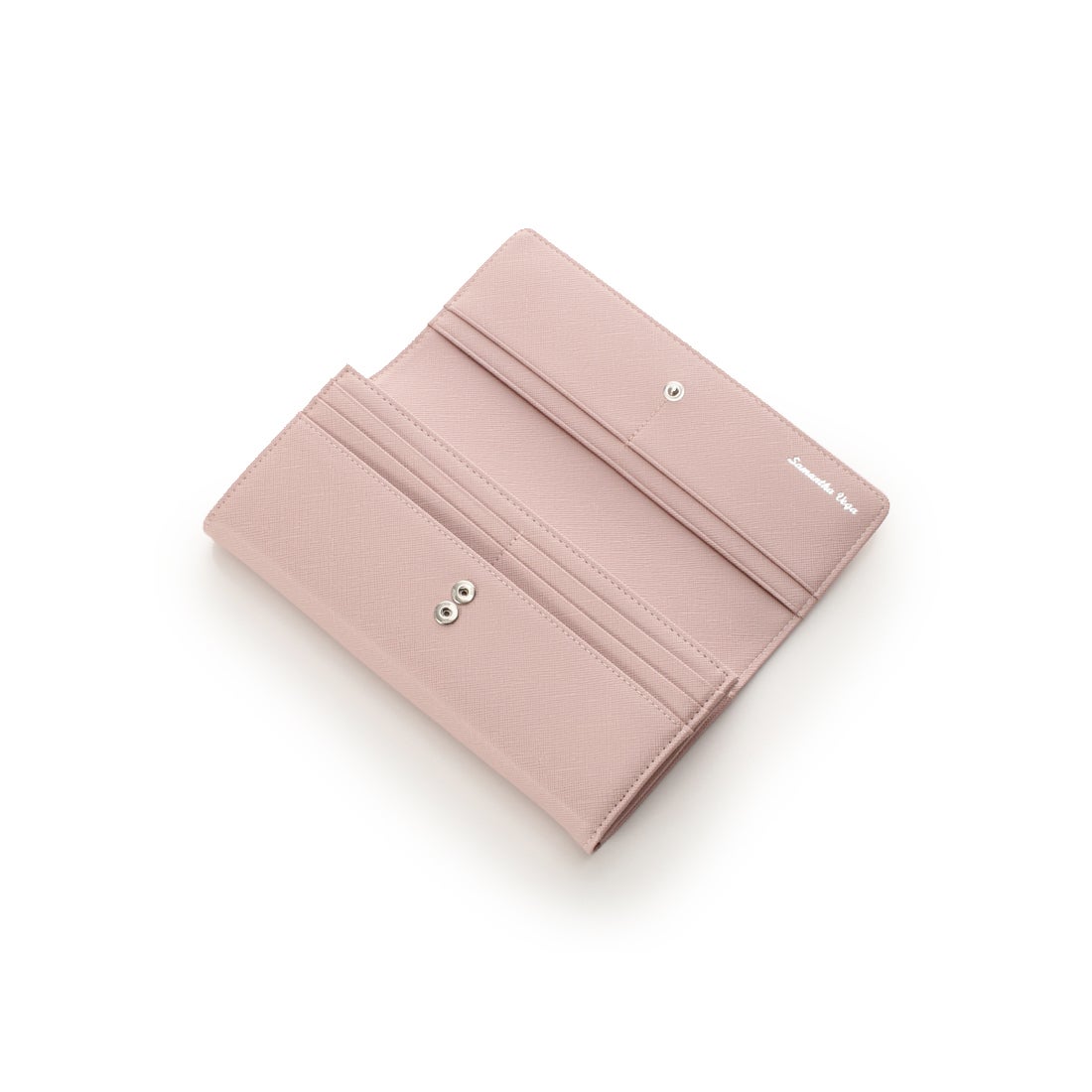 サマンサベガ SAMANTHAVEGA ビジュー付き フラップ長財布 (ピンク