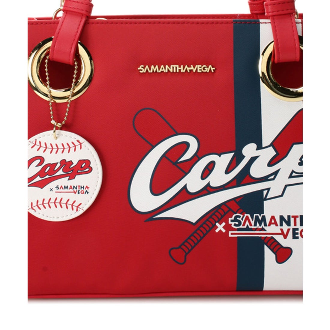 サマンサベガ SAMANTHAVEGA カープコラボスクエアバッグ (レッド