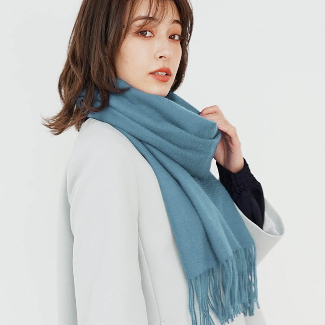 Filomo]極やわカシミヤ100％マフラーストール （スプリングレイク