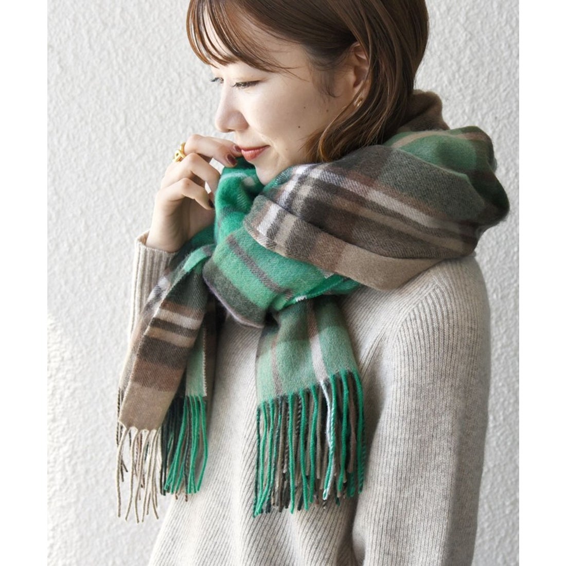 シップス エニィ SHIPS any 《予約》TWEED MILL: チェック ウール