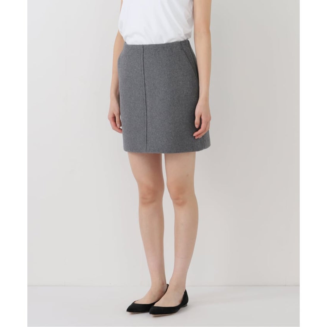 スピック＆スパン Spick & Span 《追加》メルトンAラインミニスカート