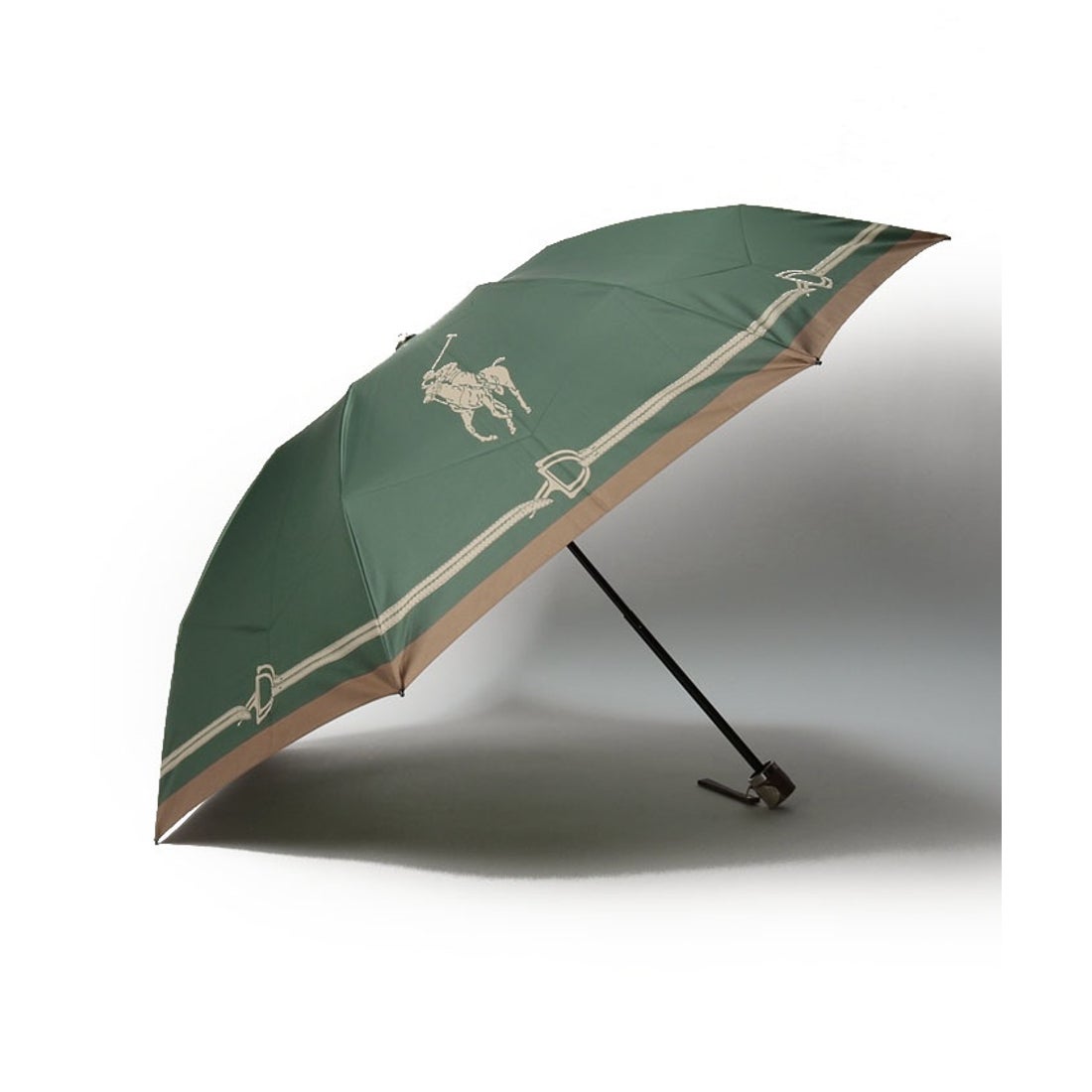 POLO RALPH LAUREN 折りたたみ傘 馬具スカーフ （オリーブグリーン