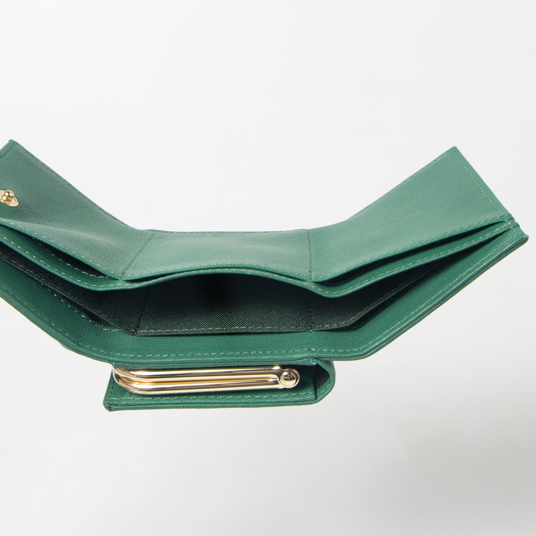 ペルケ perche ジェムストーンがま口3つ折り財布 （LGN） -UNBILLION