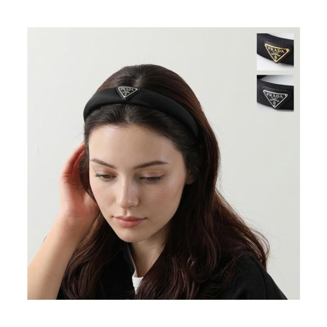 プラダ PRADA PRADA カチューシャ 1IH080 2DMI Re-Nylon ヘッドバンド