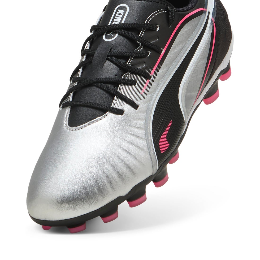 PUMA プーマ キング マッチ HG/AG+MID ジュニア(シルバー×ブラック