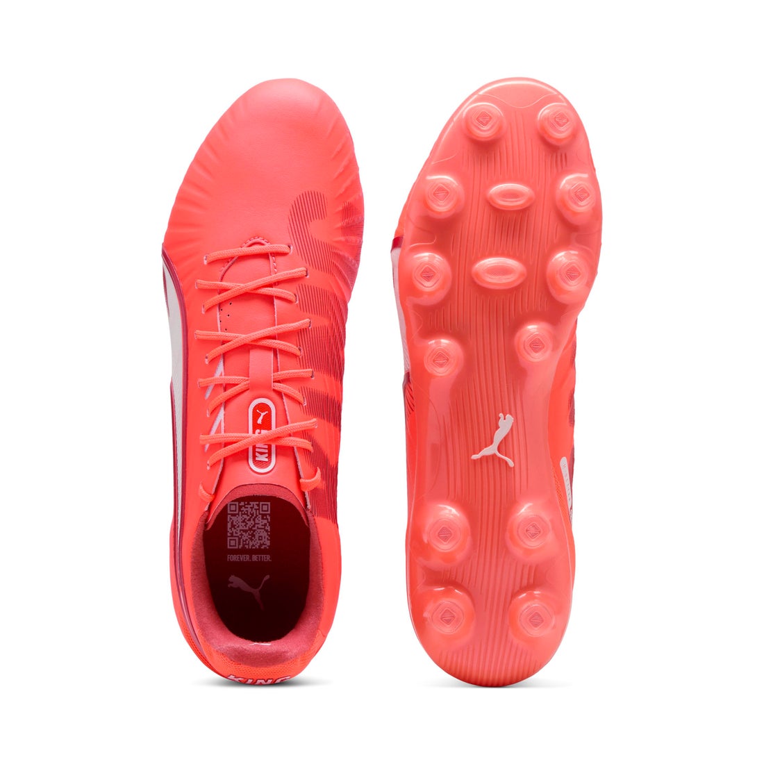 PUMA プーマ キング アルティメット HG/AG(オレンジ×ホワイト) 108305