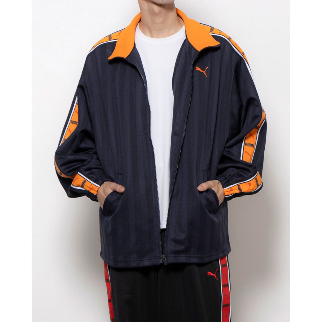 プーマ PUMA メンズ 長袖ジャージジャケット SHADOW STRIPE ニット