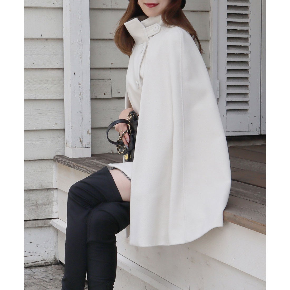 ロイヤルパーティー ROYAL PARTY ケープコート （オフホワイト） -靴