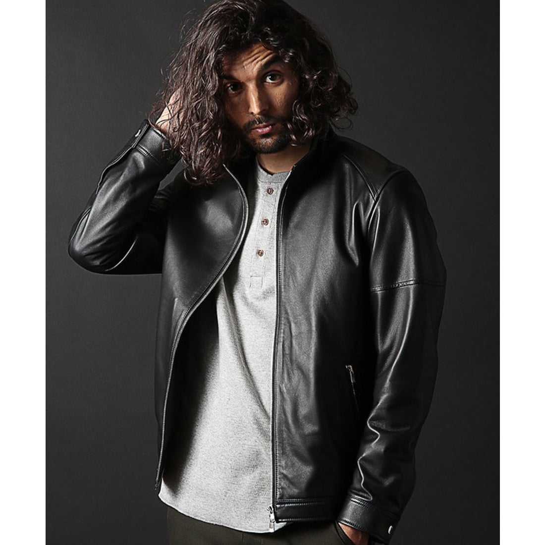 ラトルトラップ RattleTrap ラムレザースタンドカラーシングル