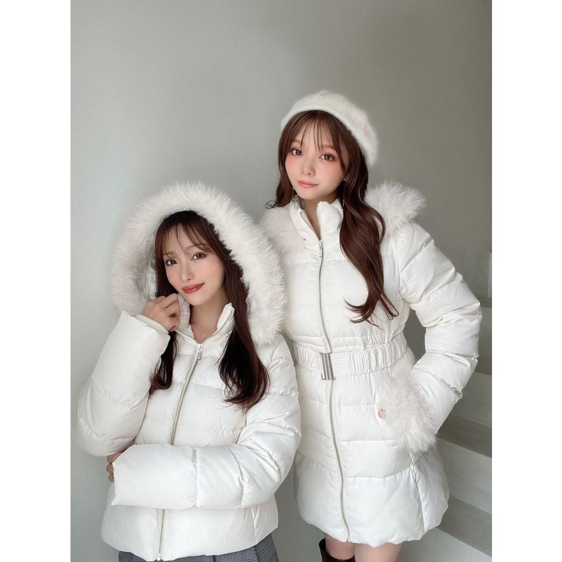 リゼクシー RESEXXY ショートダウンジャケット （ホワイト） -靴