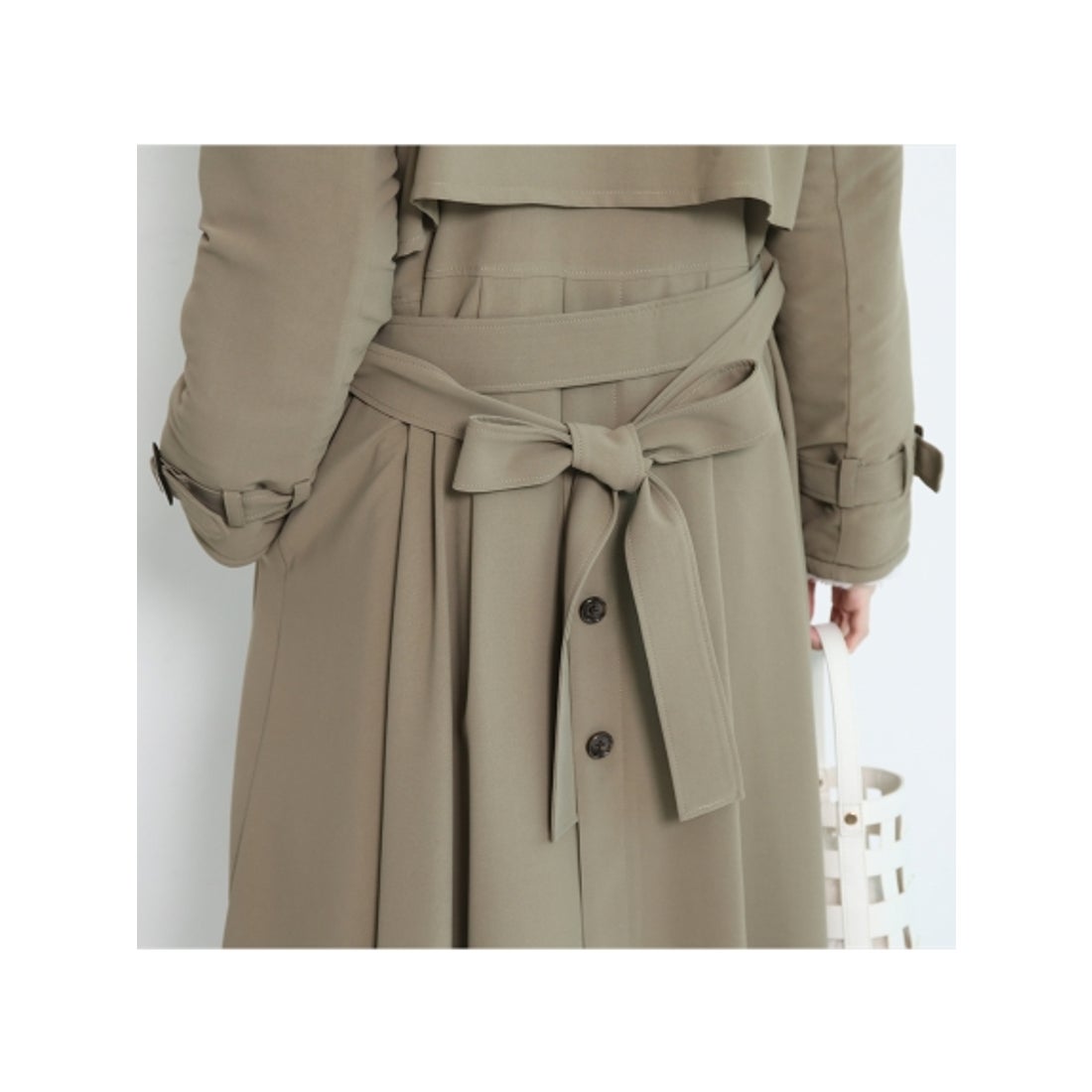 Rirandture リバーシブルボアトレンチコート （ライトベージュ