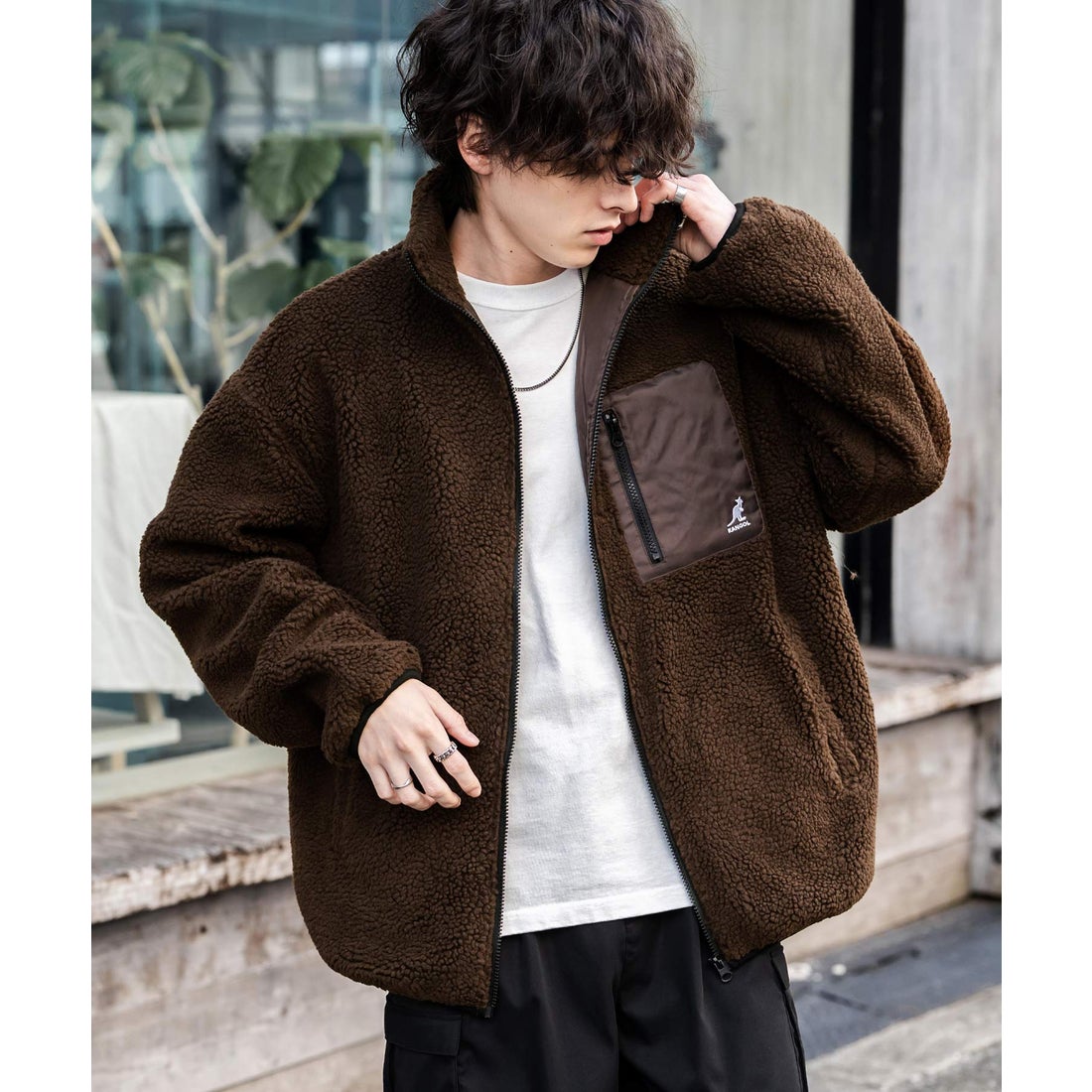 ロッキーモンロー Rocky Monroe KANGOL ボアジャケット フリース