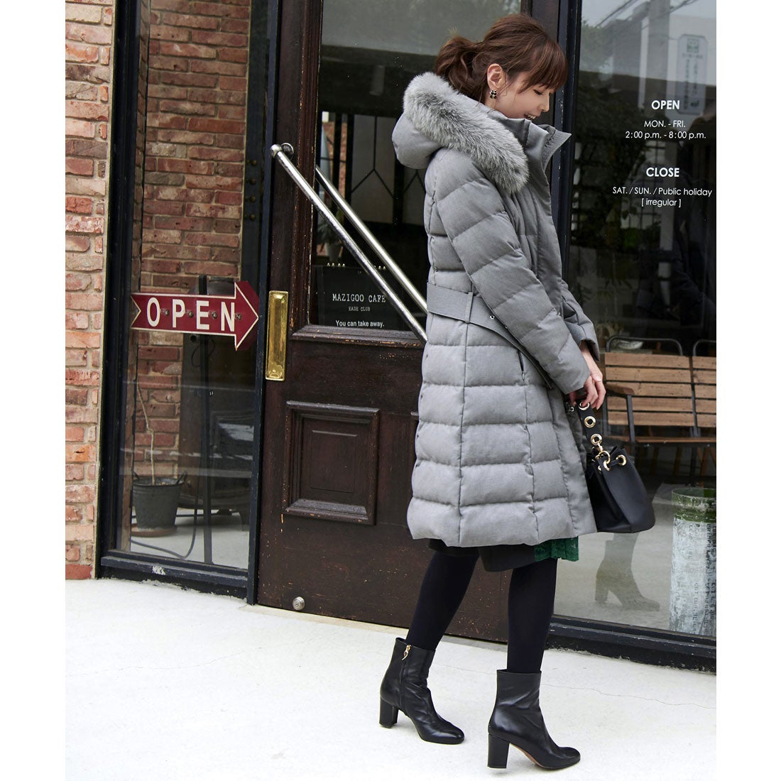 ルイルエブティック RUIRUE BOUTIQUE ベルト付きフォックスファー