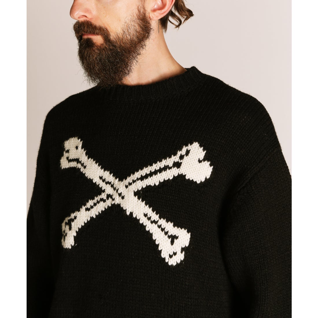 Schott ショット SKULL DS KNIT Schott Skull Crew Neck Sweater