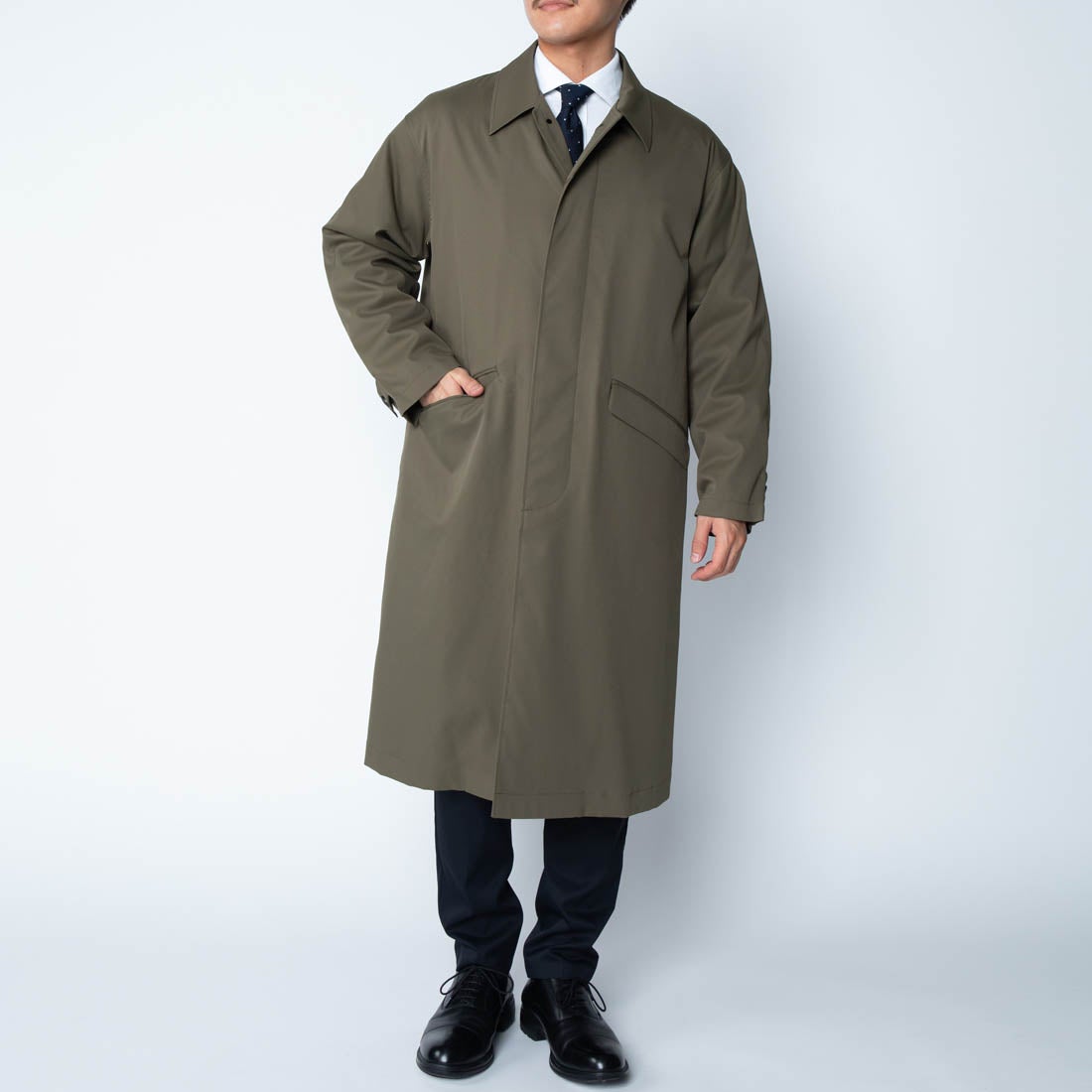 洗える3WAYステンカラーコート ・ライナー付き （オリーブ） -WWS