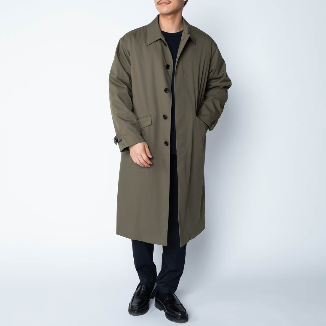 洗える3WAYステンカラーコート ・ライナー付き （オリーブ） -WWS