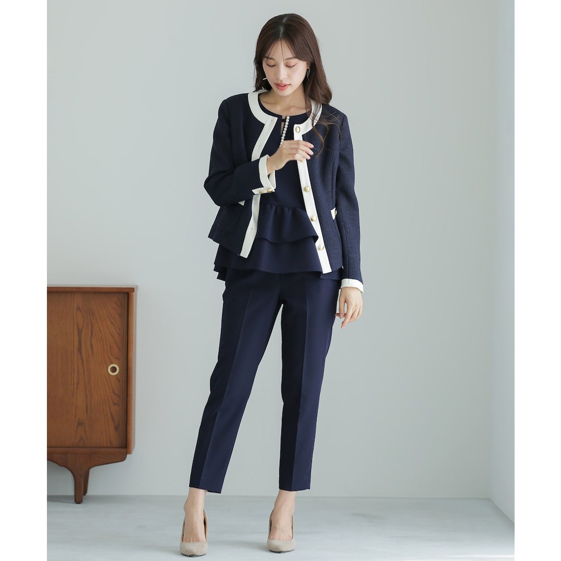 ホワイトジョーラ WHITE JOOLA 【洗える＆防シワ！】バイカラー