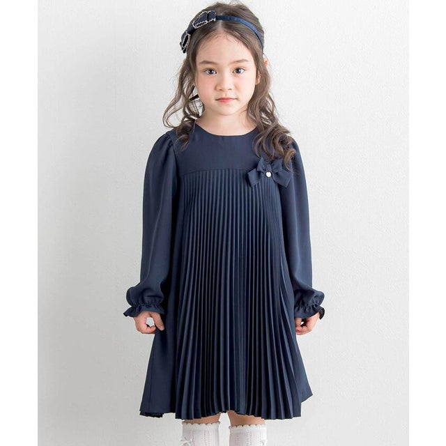 タルティーヌエショコラ ネイビー 紺 ワンピース 100 入園式 発表会