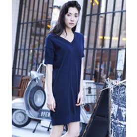 トミー ヒルフィガー TOMMY HILFIGER Vネックニットワンピース