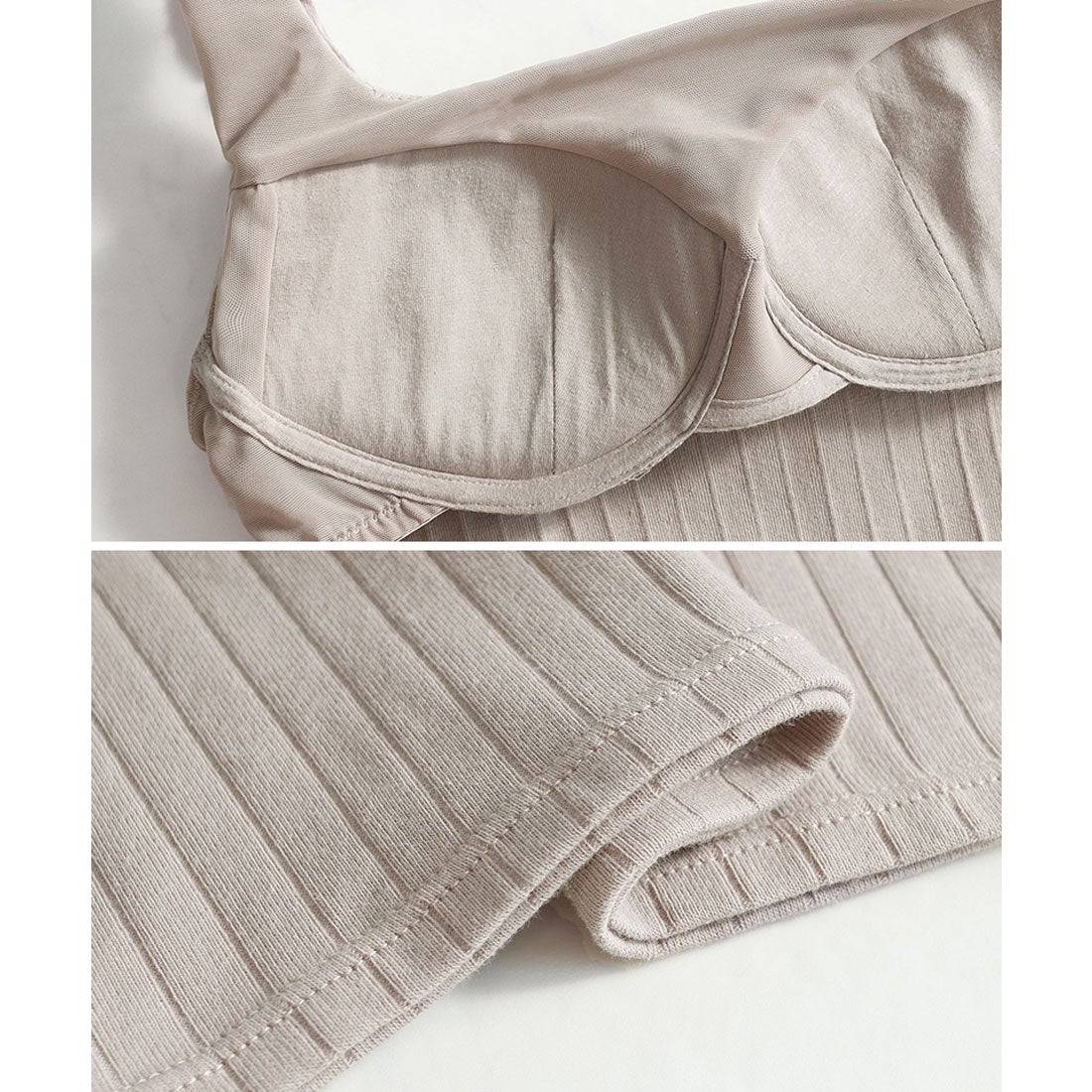 Amateras dreamy タンクトップ XS グレージュ ブラック 2点 Amateras