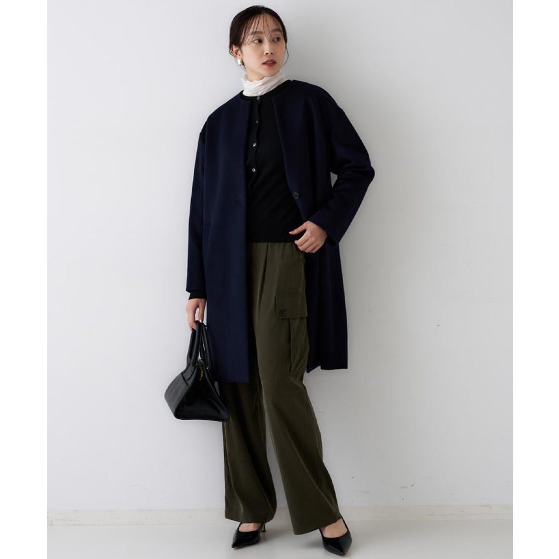 アンタイトル UNTITLED 【日本製／通勤／フォーマル】カシミヤ混ノー