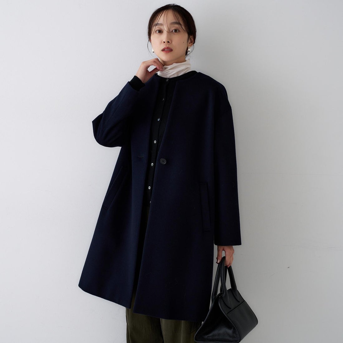 アンタイトル UNTITLED 【日本製／通勤／フォーマル】カシミヤ混ノー