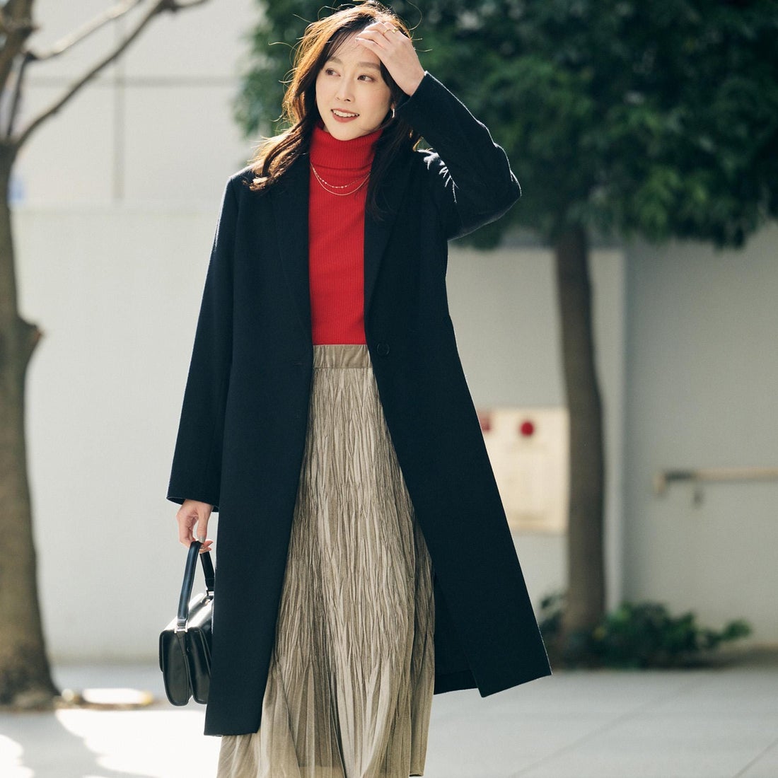 アンタイトル UNTITLED ウールチェスターコート （チャコールグレー