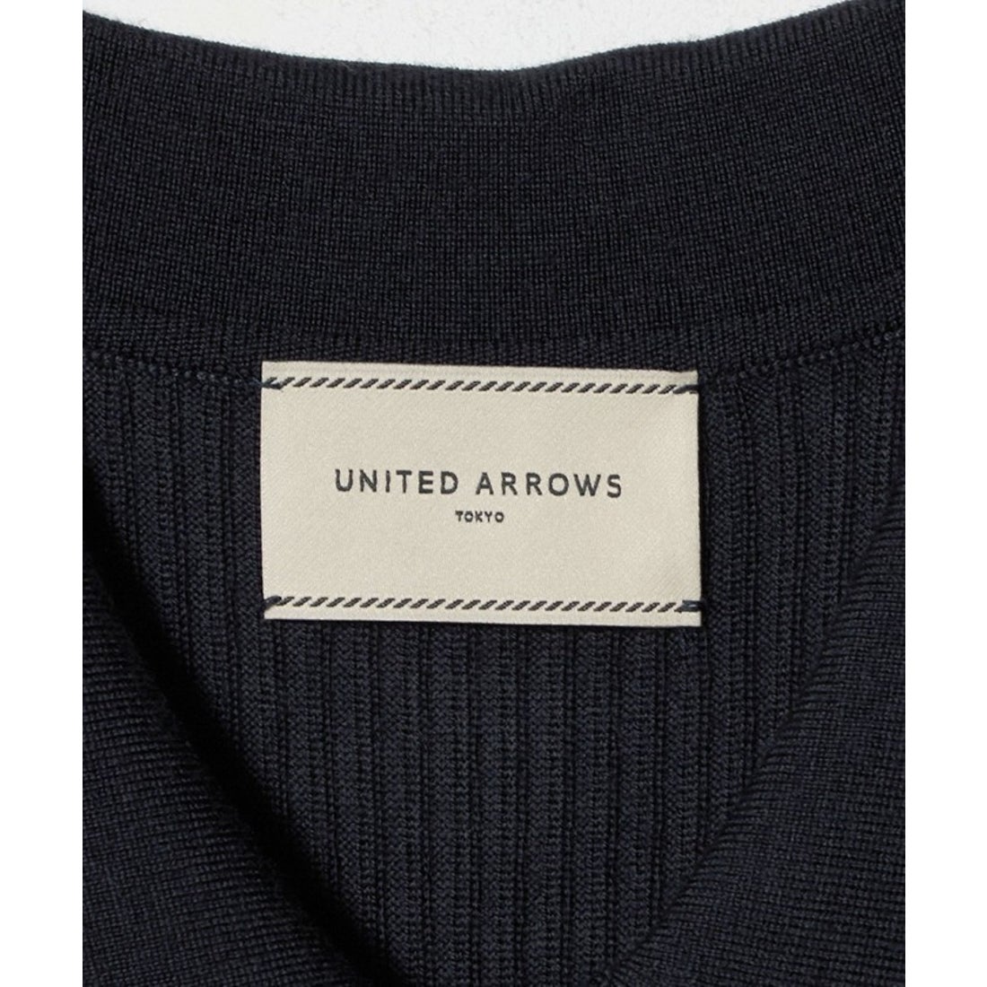 UNITED ARROWS フィット ＆ フレア ポロワンピース （NAVY